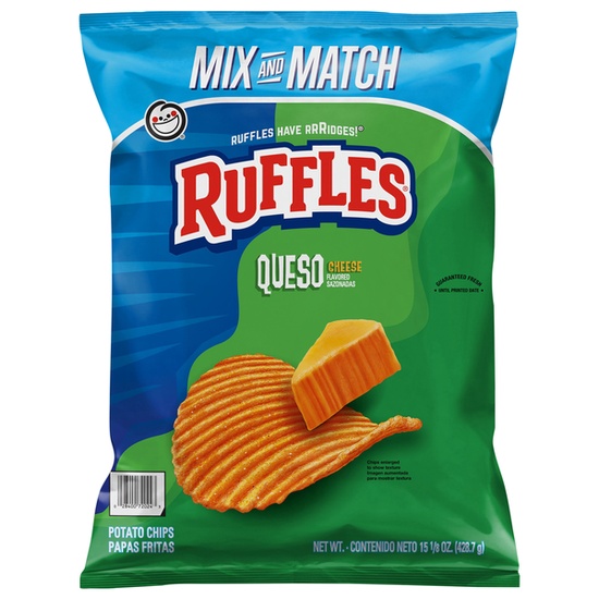 Ruffles Queso Cheese Flavored Potato Chips
