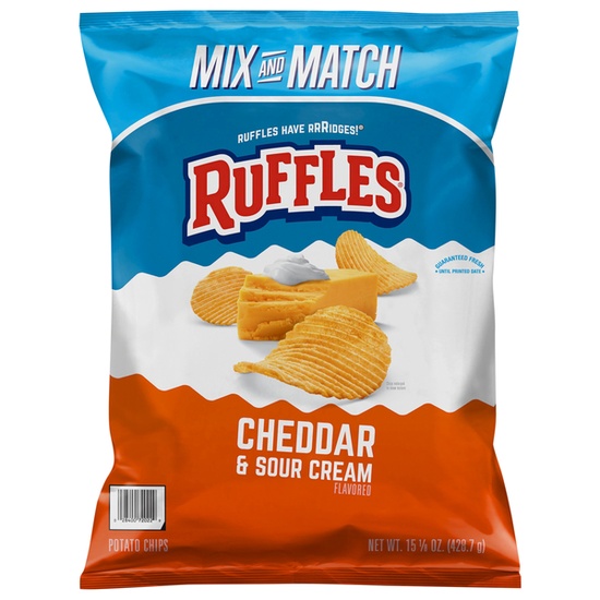 Ruffles Cheddar & Sour Cream Flavored Potato Chips