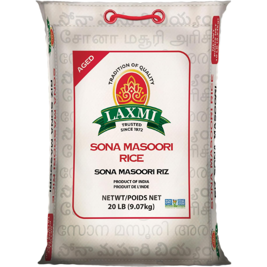 Laxmi Sona Masoori Rice 20 LB - 2 CT