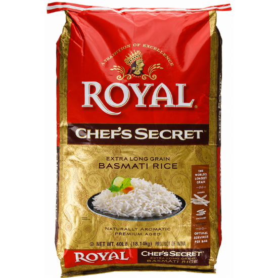 Royal Chefs Secret Basmati Rice 40 LB