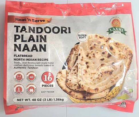 Laxmi Tandoori Plain Naan(Pack of 16)