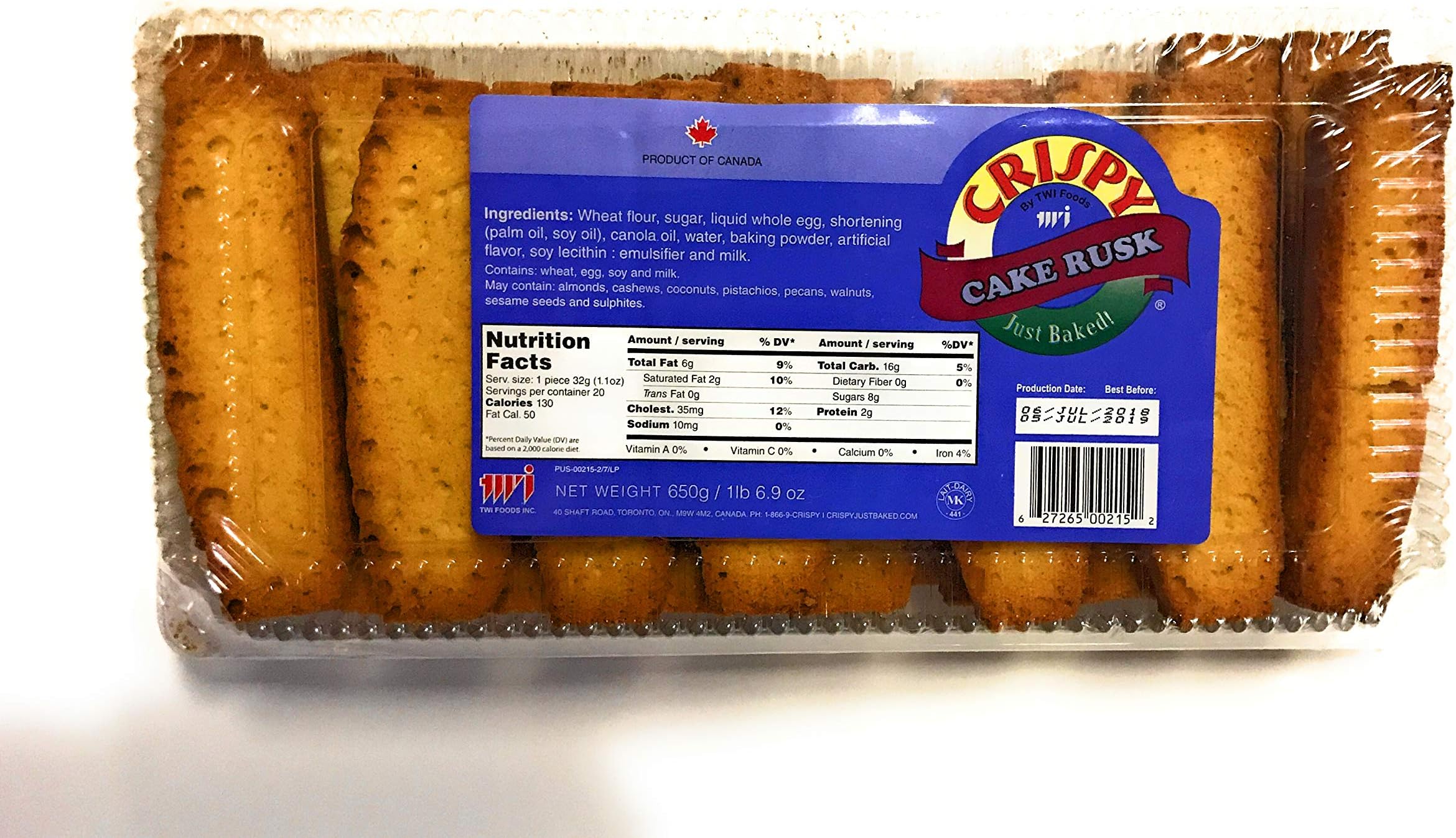 Crispy Cake Rusk 550 GM