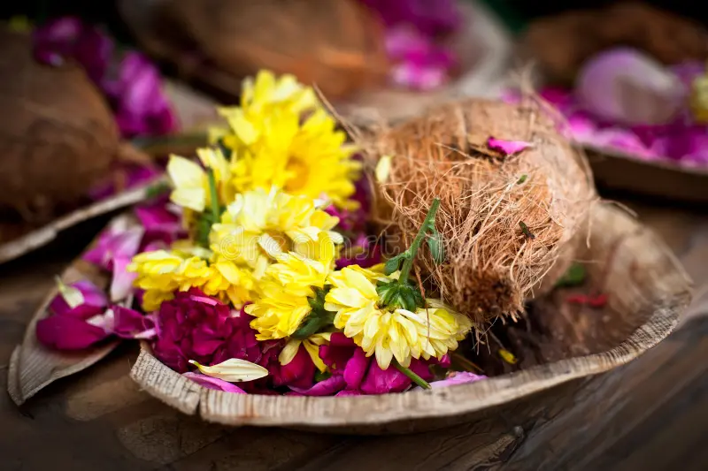 Pooja Flowers/Coconut