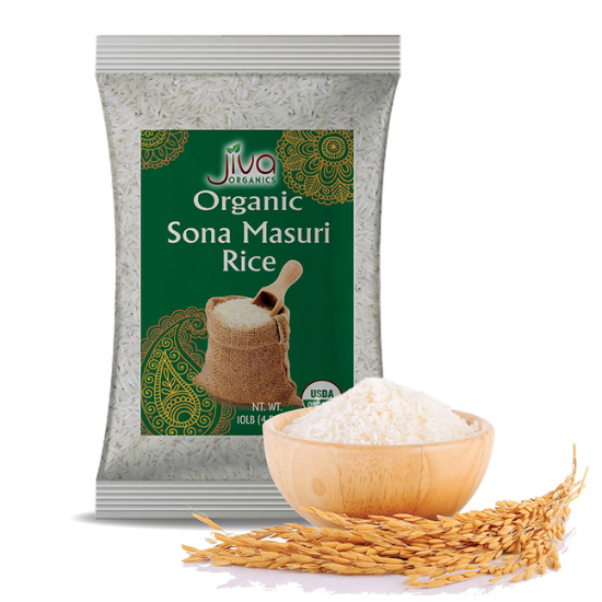 Jiva Organic Sona Masoori Hand Pounded Rice 10 LB