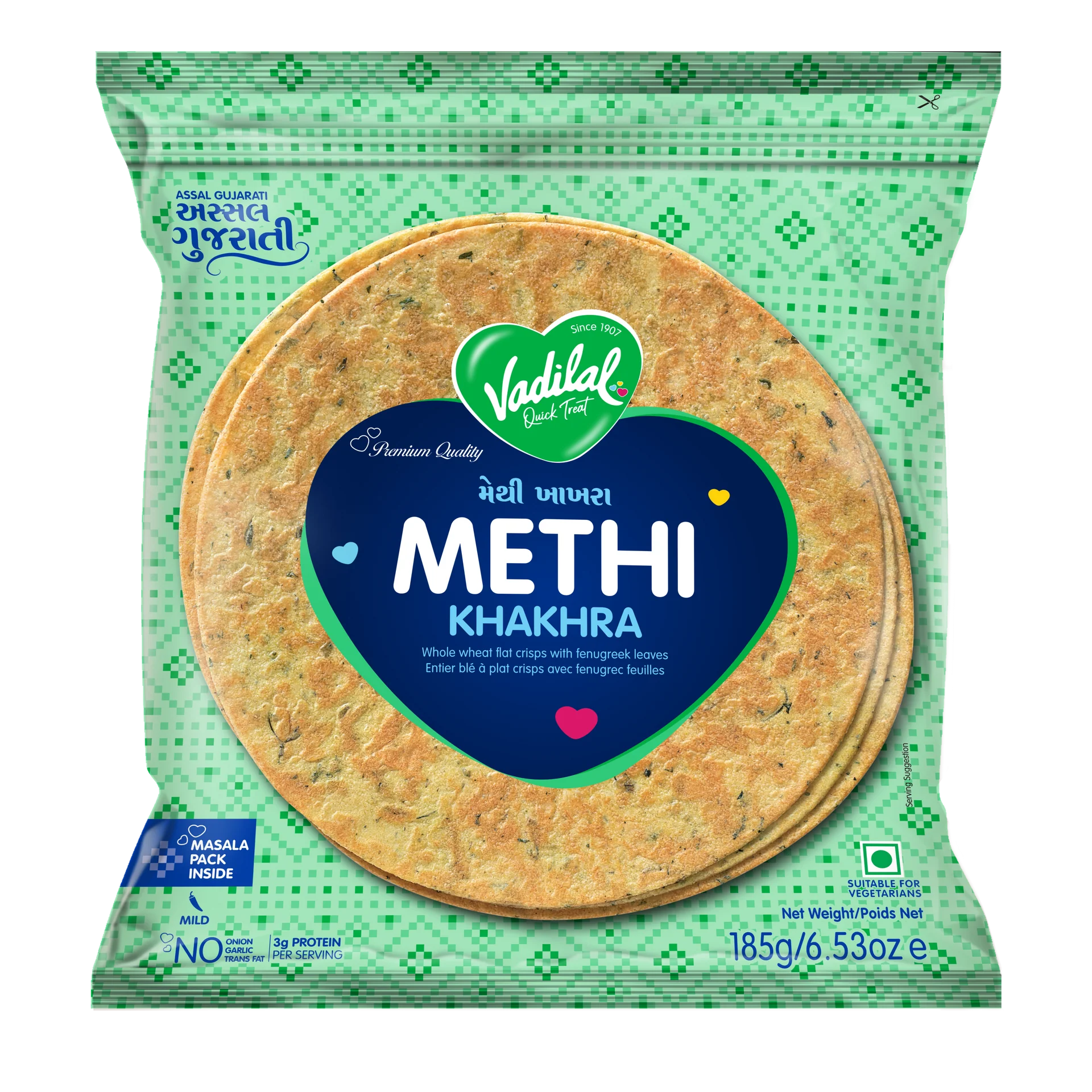 Vadilal Methi Khakhara 185GM