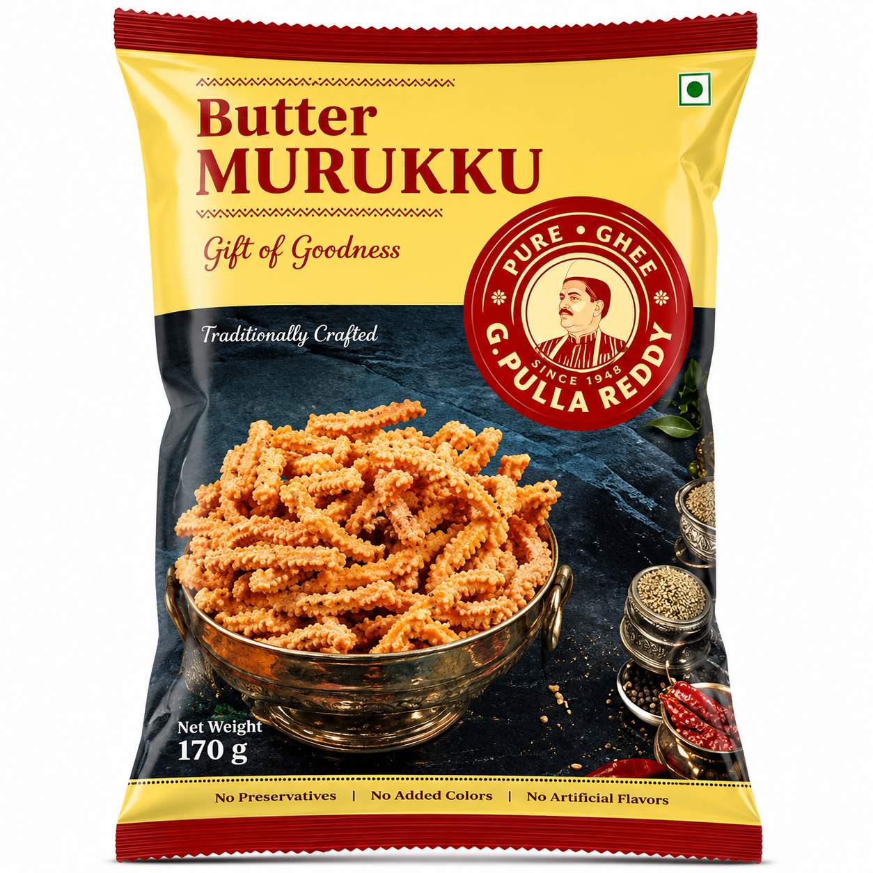 G Pulla Reddy Butter Murukku 170GM