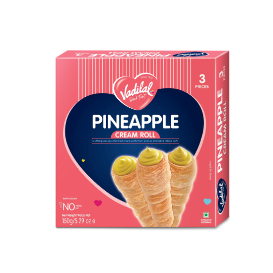 Vadilal Pineapple Cream Roll 150GM