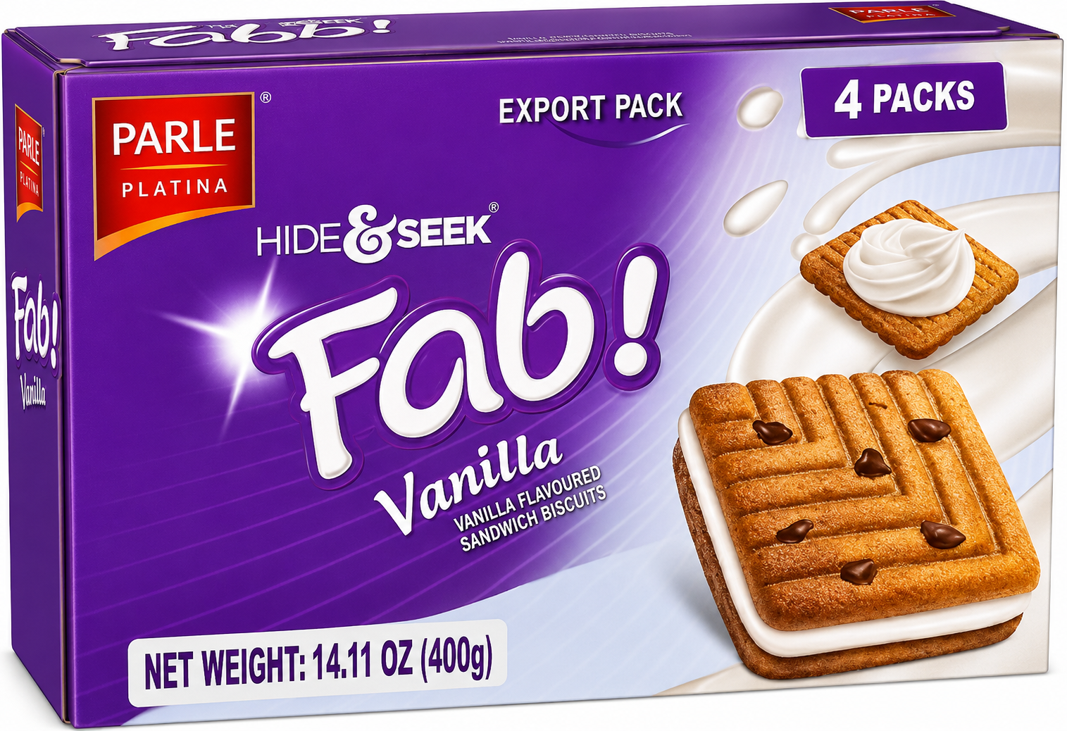 Parle Hide&Seek Fab Vanilla 400 GM