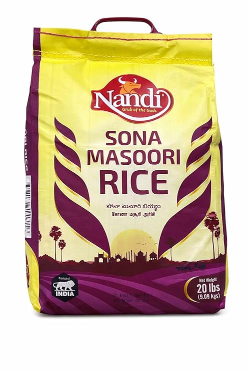 Nandi Sona Masoori Rice 20 LB
