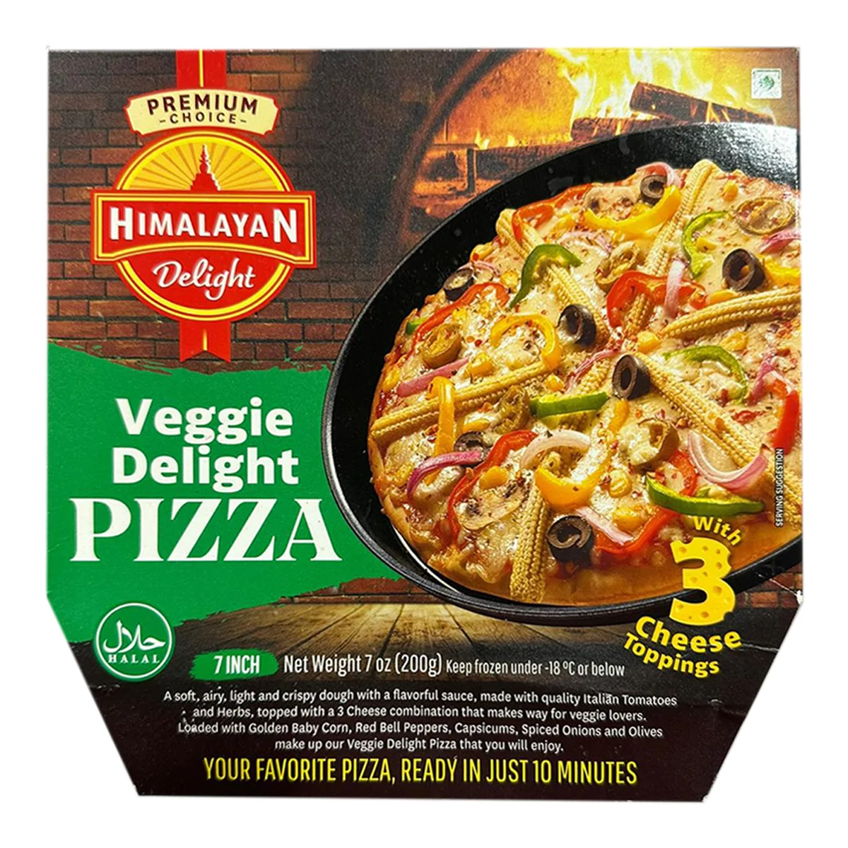 Himalayan Delight Veggie Delight Pizza 7 Inch