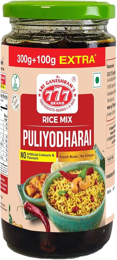 777 Rice Mix  Puliyodharai Paste 400 GM
