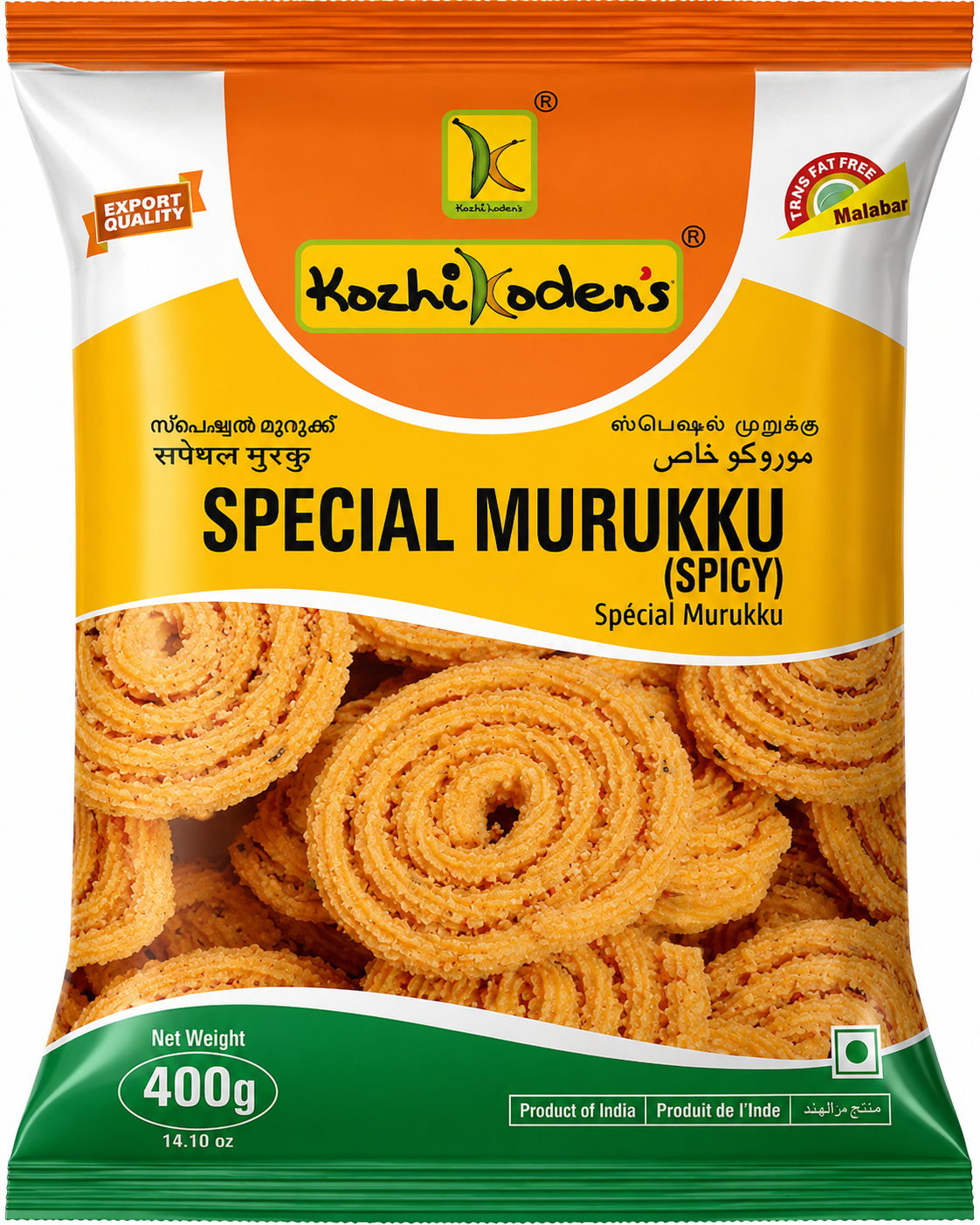 KozhiKodens Special Murukku Spicy 400 GM