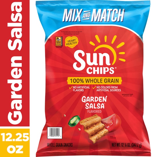 Sun Chips Whole Grain Snacks, Garden Salsa