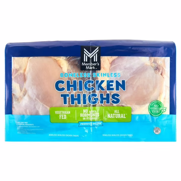 Member’s Mark Boneless Skinless Chicken Thighs Minimum 3.5 LB