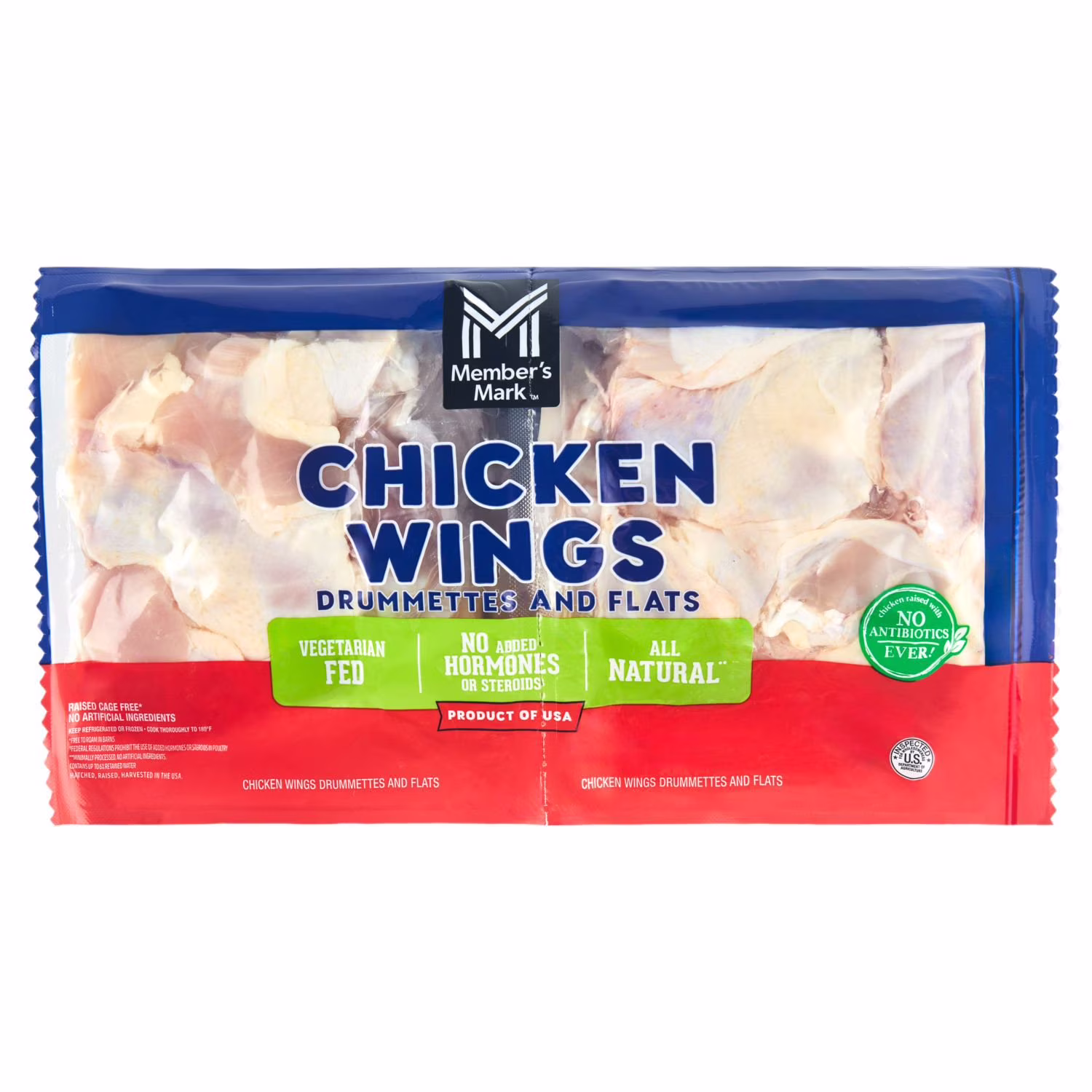 Member’s Mark Bone-In Chicken Wings Drumettes & Flats - 4 LB