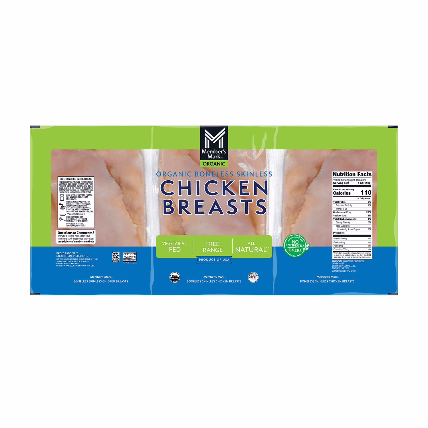 Member’s Mark Organic Chicken Breast - 4 LB