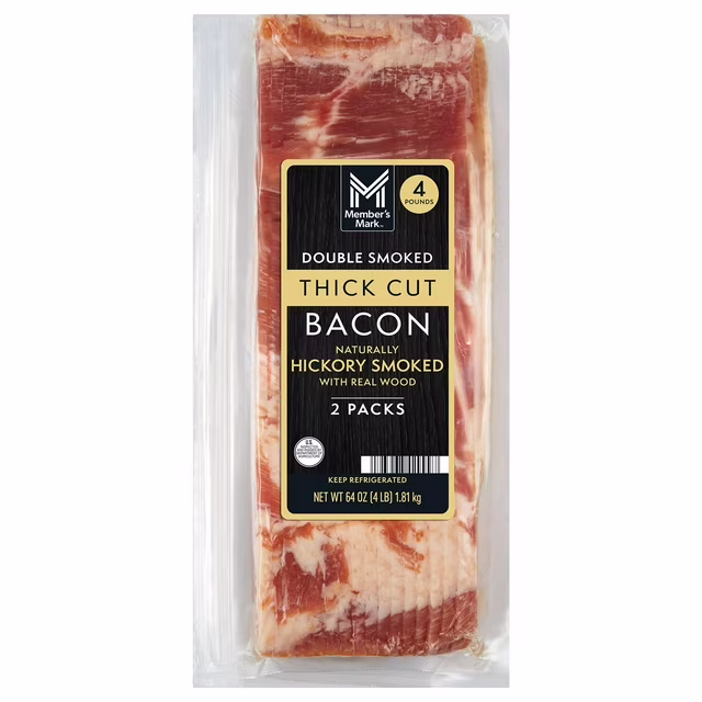 Member’s Mark Double Smoked Thick Cut Bacon 32 oz - 2 Count