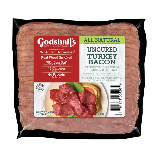 Godshall's Uncured Turkey Bacon 40 oz