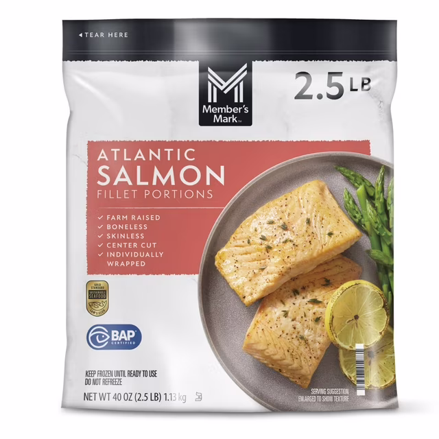Member’s Mark Atlantic Salmon Fillet Portions 40 oz