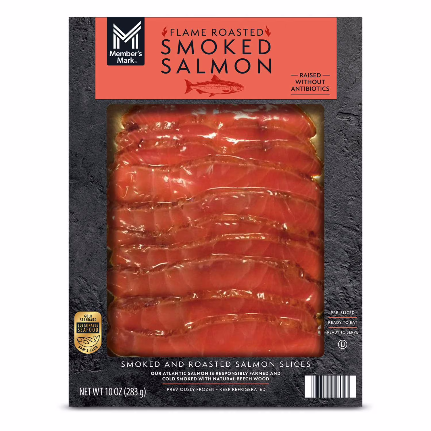 Member’s Mark Smoked Flame Roasted Salmon Slices 10 oz