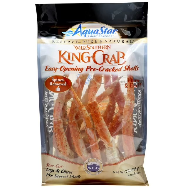Wild Southern King Crab Pre-cracked Legs & Claws Pre-scored Shells 2 lb