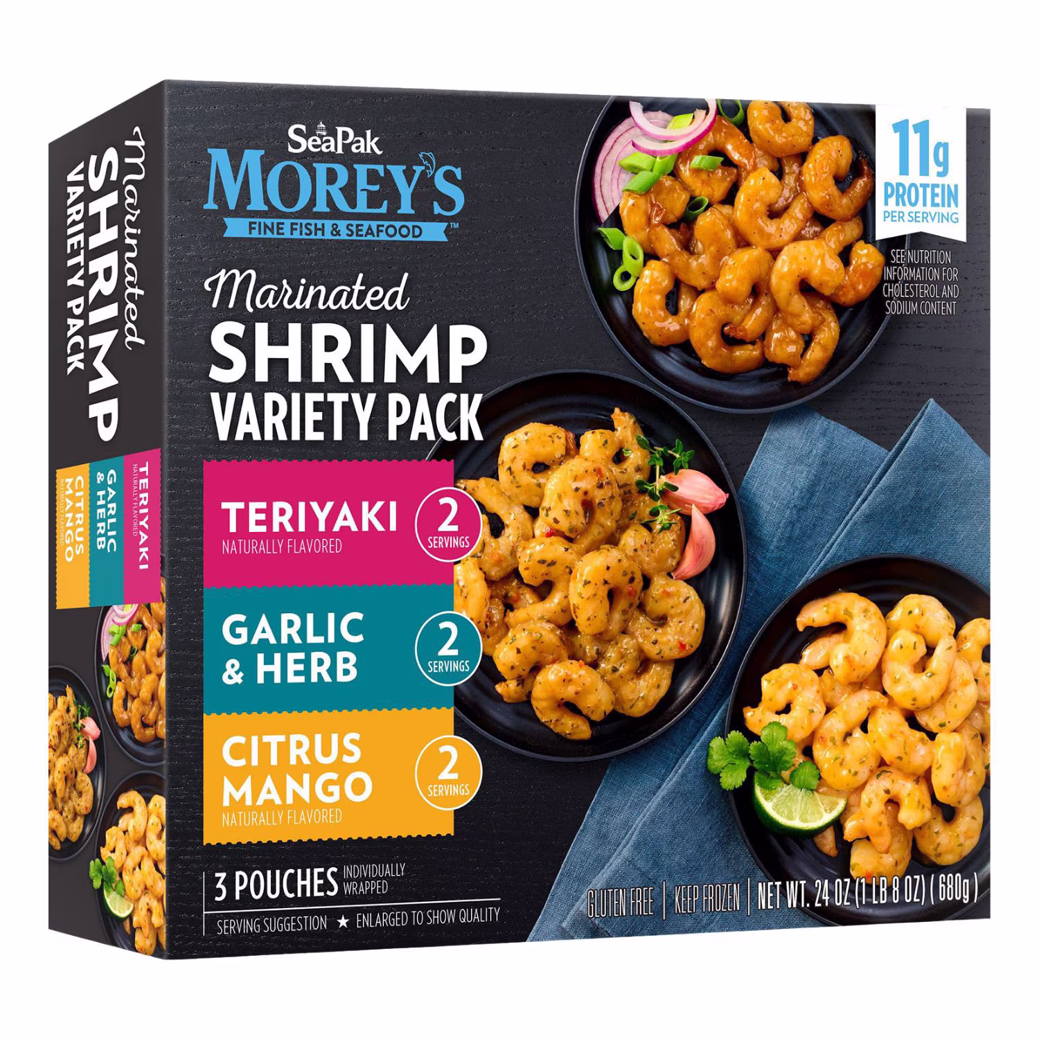 Morey's Frozen Marinated Shrimp Variety Pack 8 oz