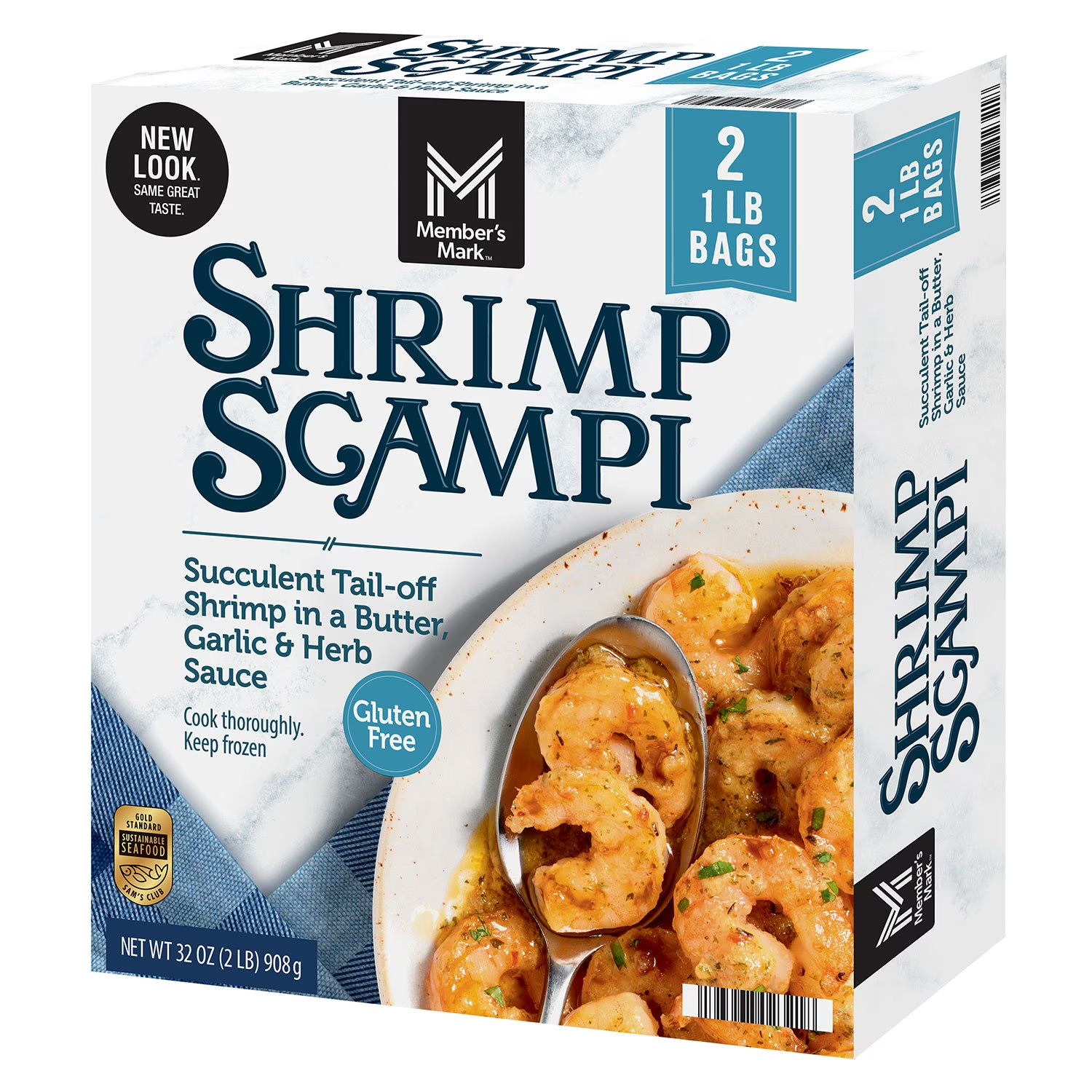 Member’s Mark Shrimp Scampi Succulent Tail-off Shrimp In A Butter Garlic & Herb Sauce 32 oz
