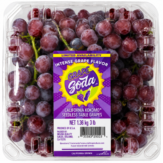 Soda Intense Grape Flavor California Kokomo Red Seedless Tablet Grapes3 lb