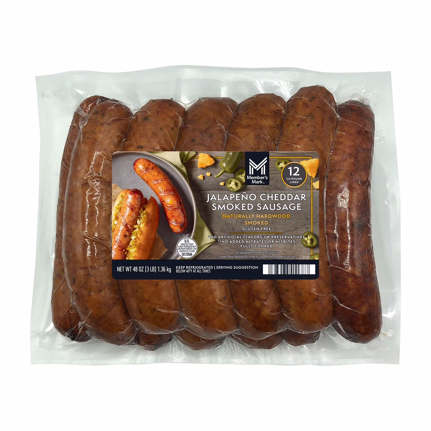 Member’s Mark Jalapeno Cheddar Smoked Sausage 48 oz