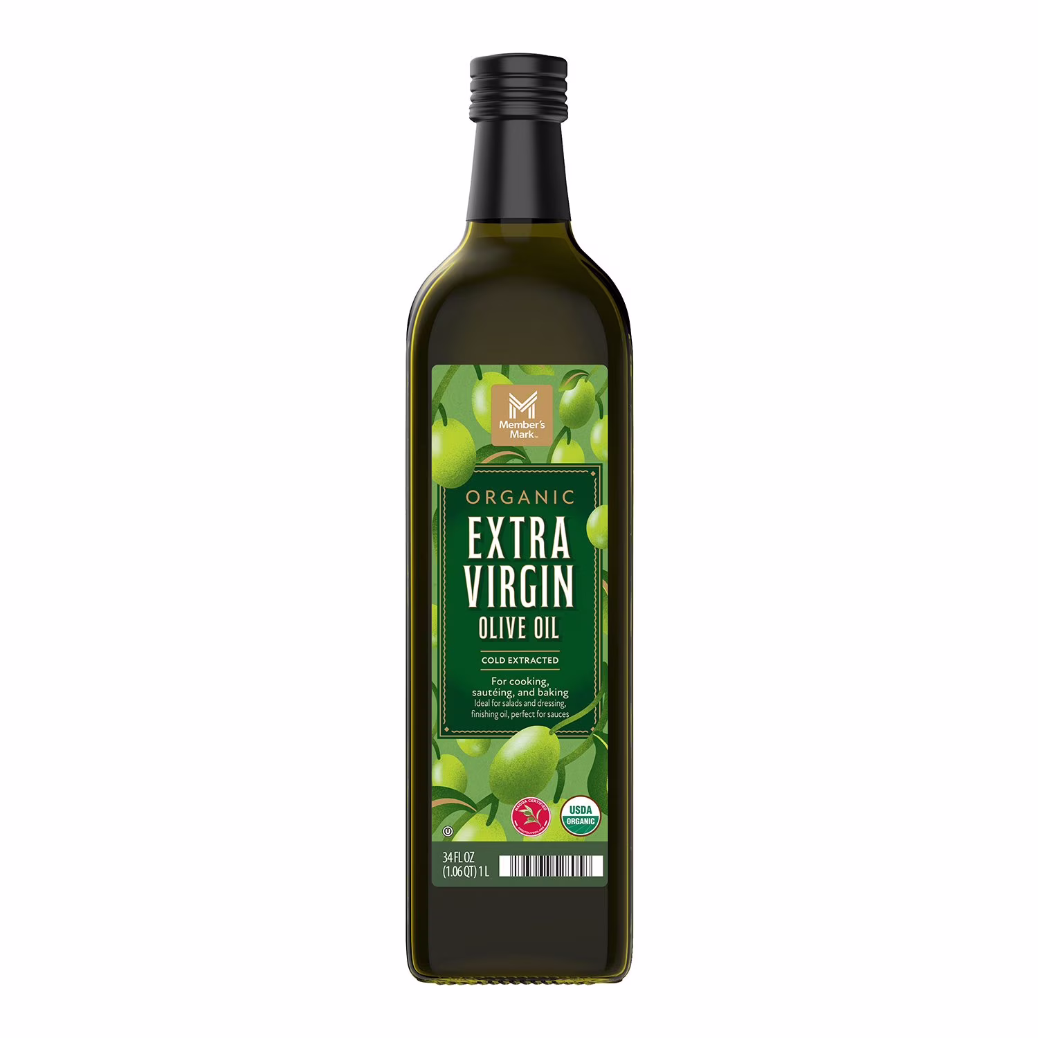 Member’s Mark Organic Extra Virgin Olive Oil Glass Bottle 34 fl oz