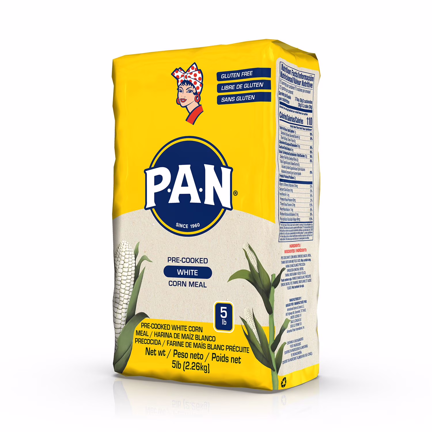 P.A.N. Corn Meal, Pre-Cooked, White 5 lb