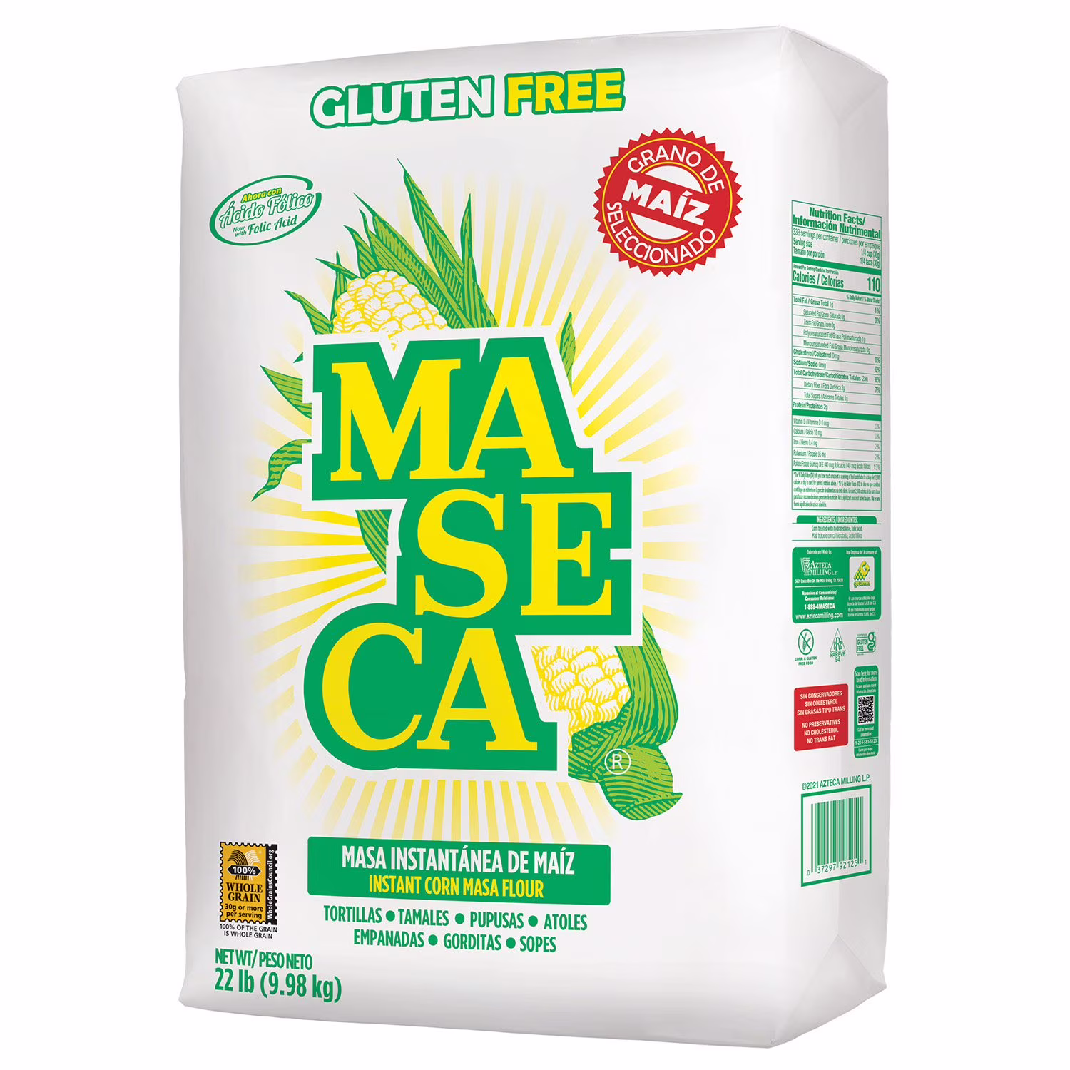 Maseca Traditional Instant Corn Masala Flour  22 LB