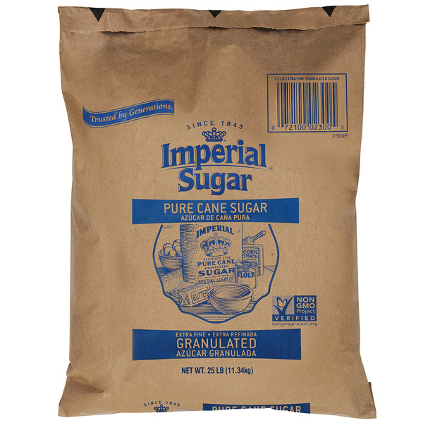 Imperial Sugar Extra Fine Granulated Sugar 25 lb