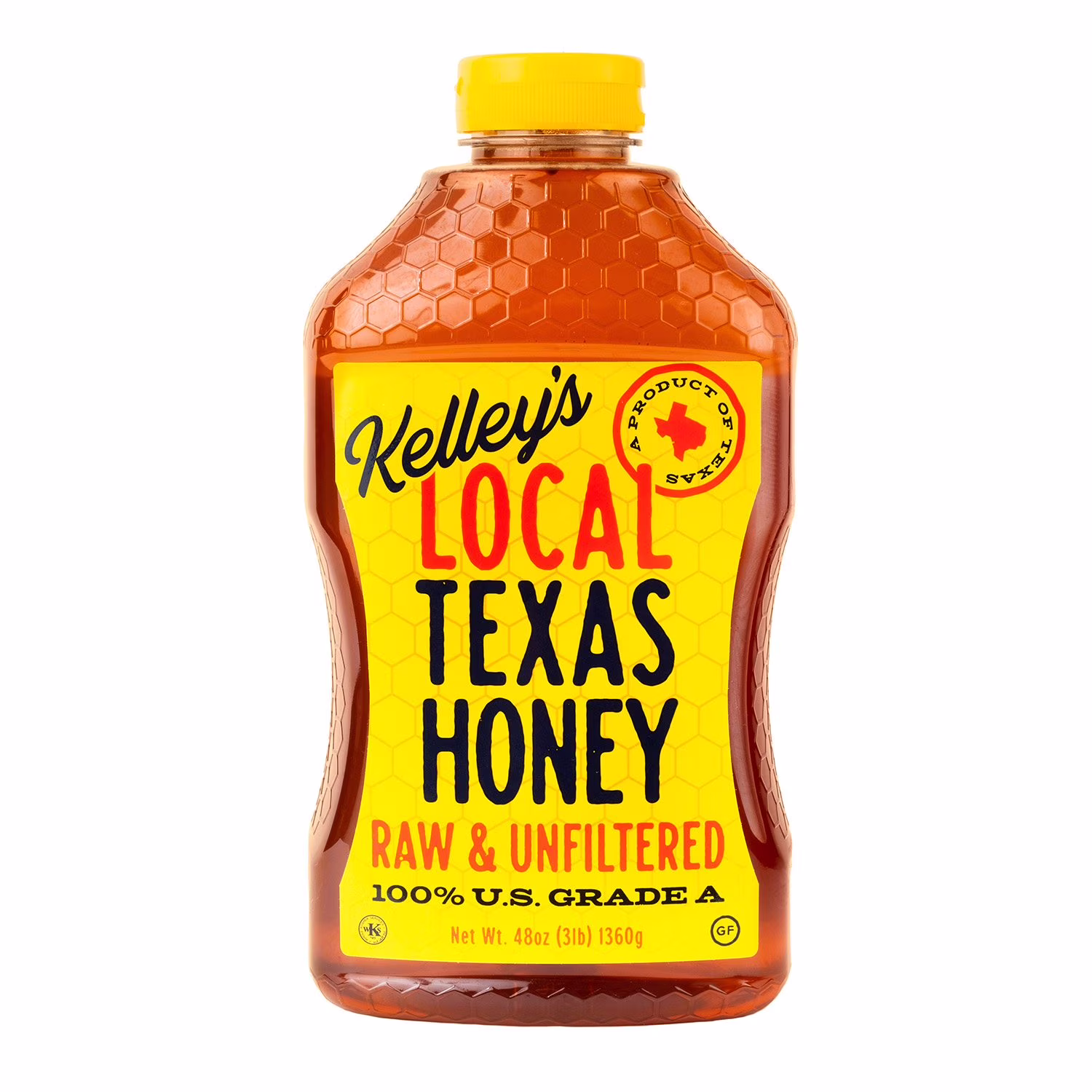 Kelley Honey Farms Raw & Unfiltered Local Texas Honey 48 oz
