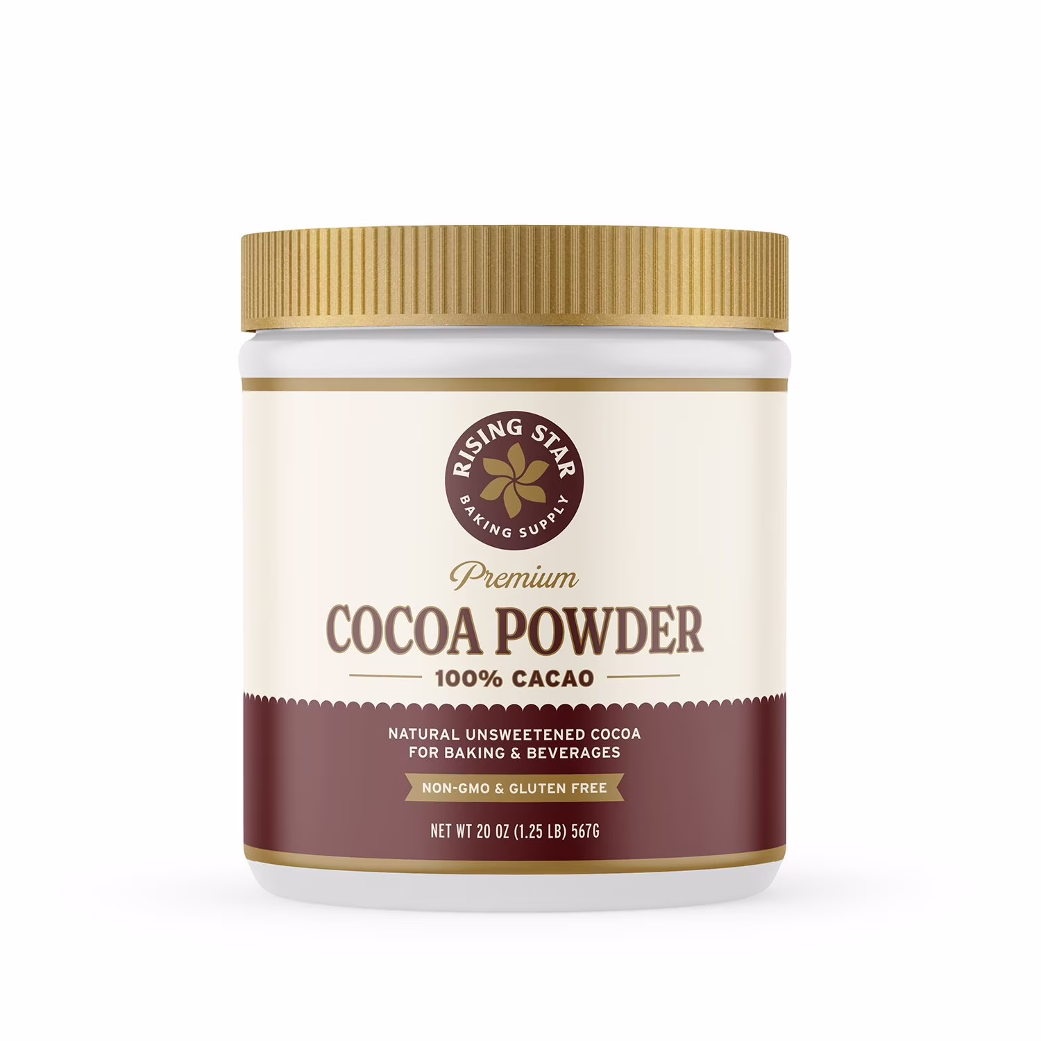 Rising Star Baking Suppy Premium 100% Cacao Cocoa Powder 20 oz