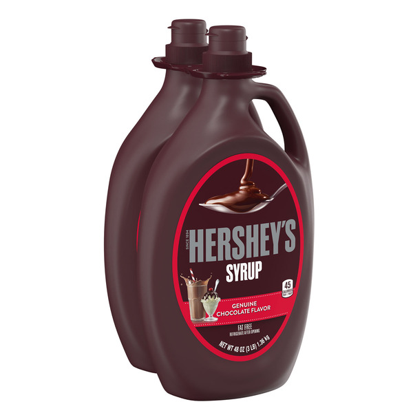 Hershey's Chocolate Flavored Syrup Bottles 48 oz 2 Count