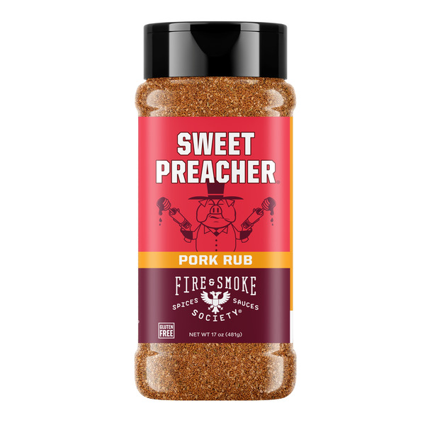 Fire & Smoke Society Sweet Preacher BBQ Seasoning Rub 17 oz
