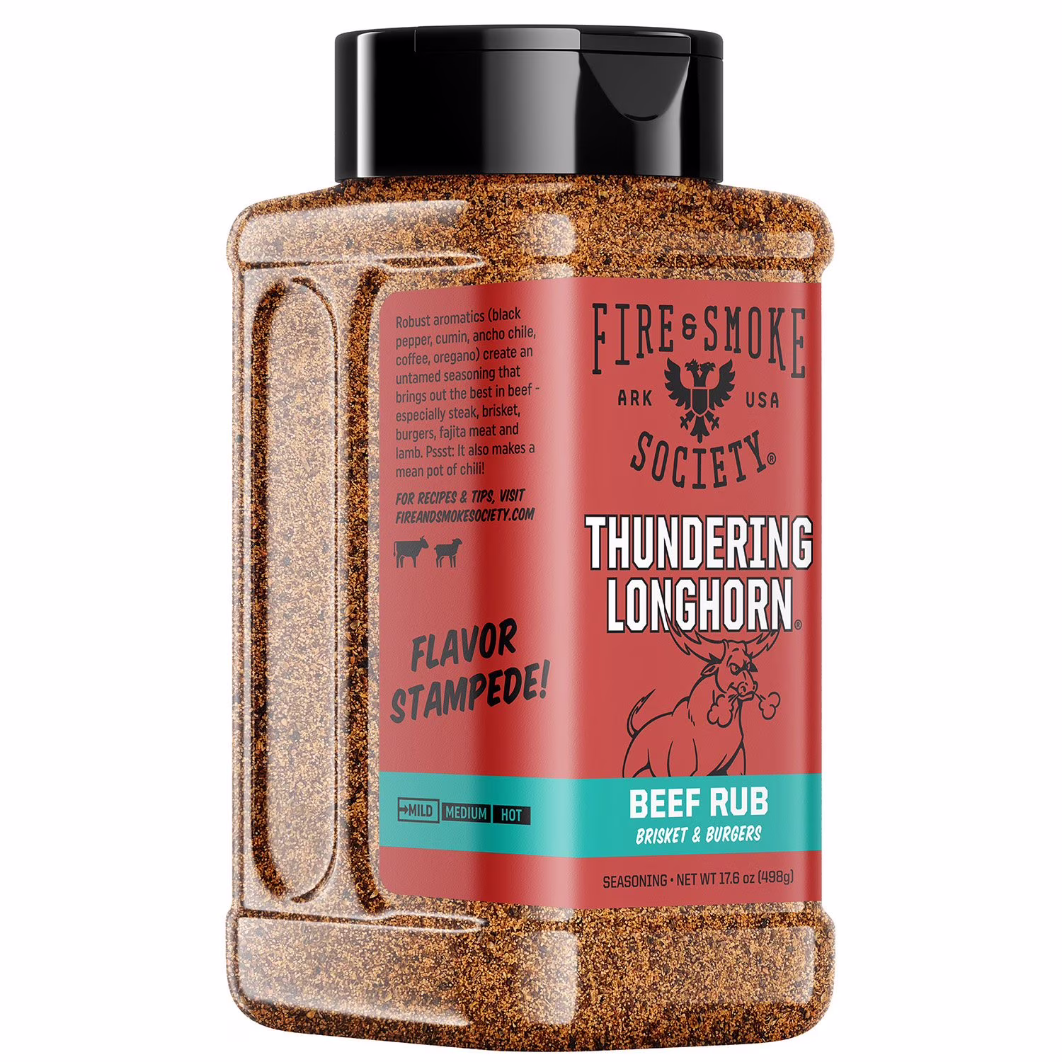 Fire & Smoke Society Thundering Longhorn Beef Rub Seasoning 17.6 oz