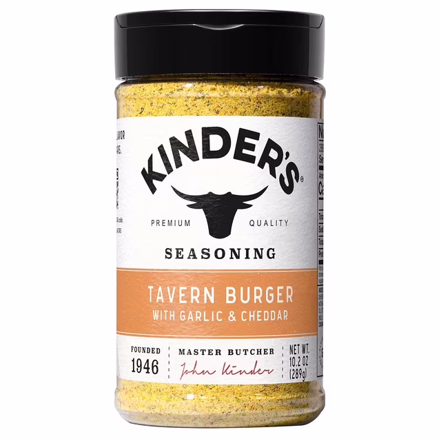 Kinder's Tavern Burger Seasoning with Garlic & Cheddar 10.2 oz