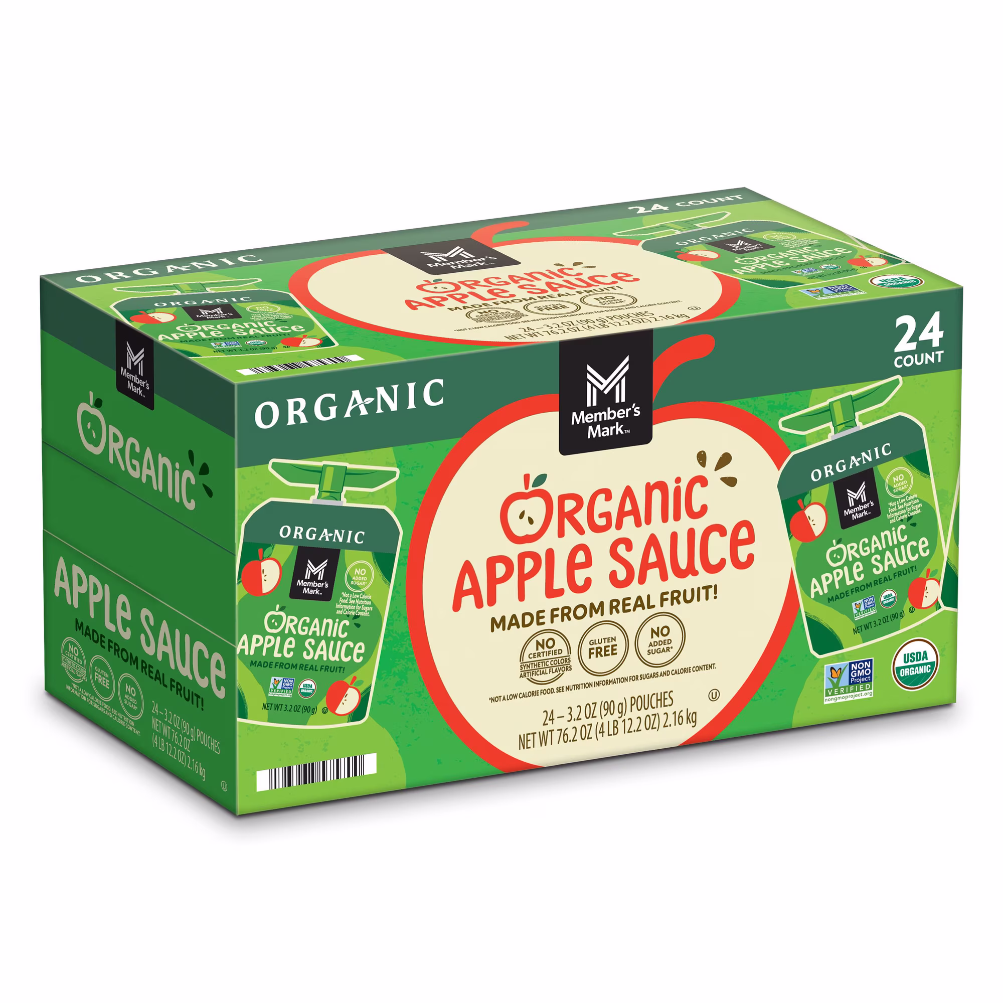 Member’s Mark Organic Apple Sauce Pouches 3.2 oz 24 Count