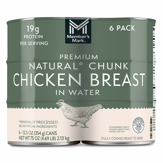 Member’s Mark Chunk Chicken Breast In Water 12.5 oz 6 Count