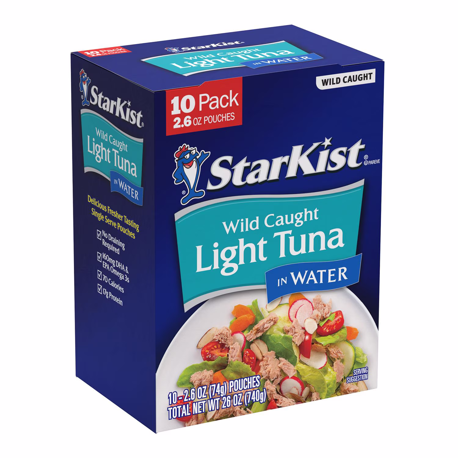 StarKist Wild Caught Light Tuna in Water 2.6 oz  10 Count