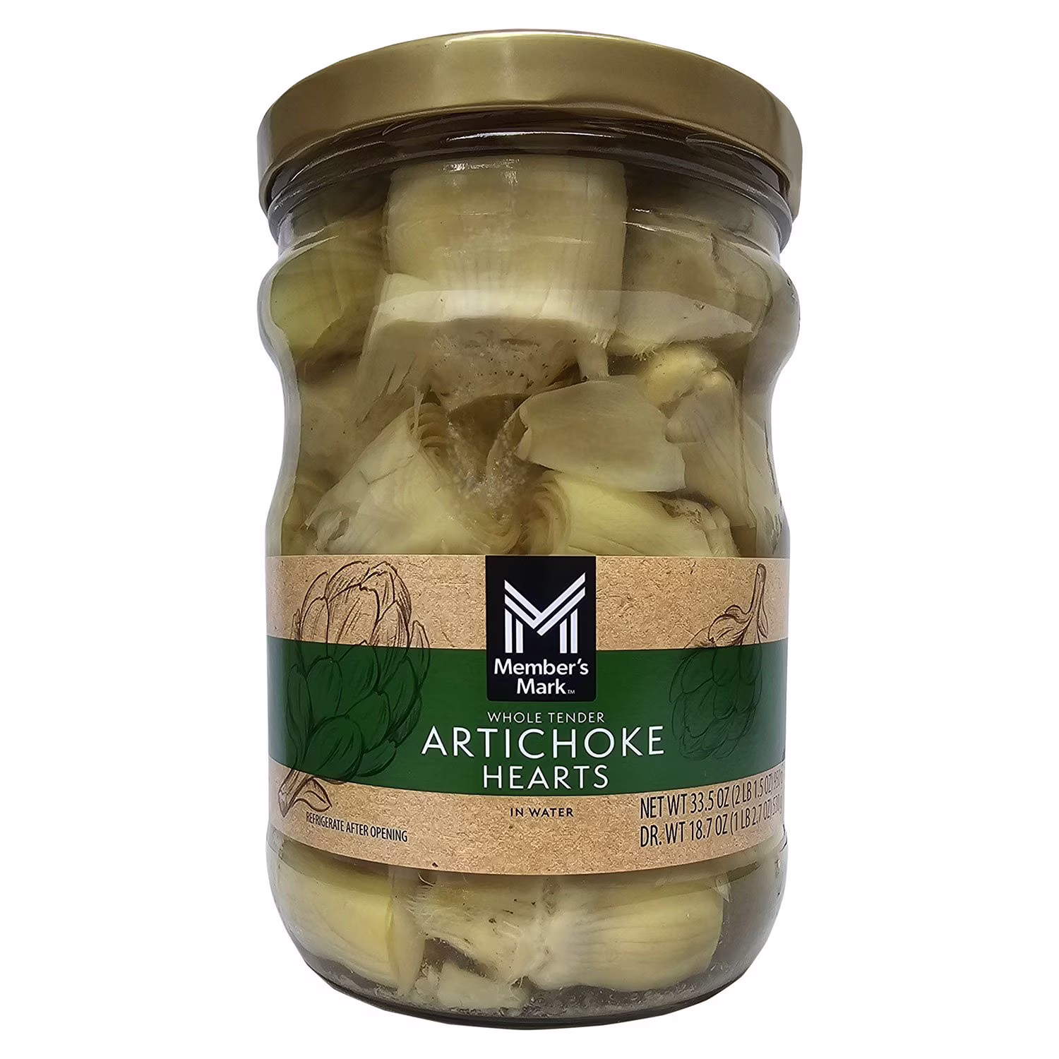 Member’s Mark Whole Tender Artichoke Hearts In Water 33.5 oz