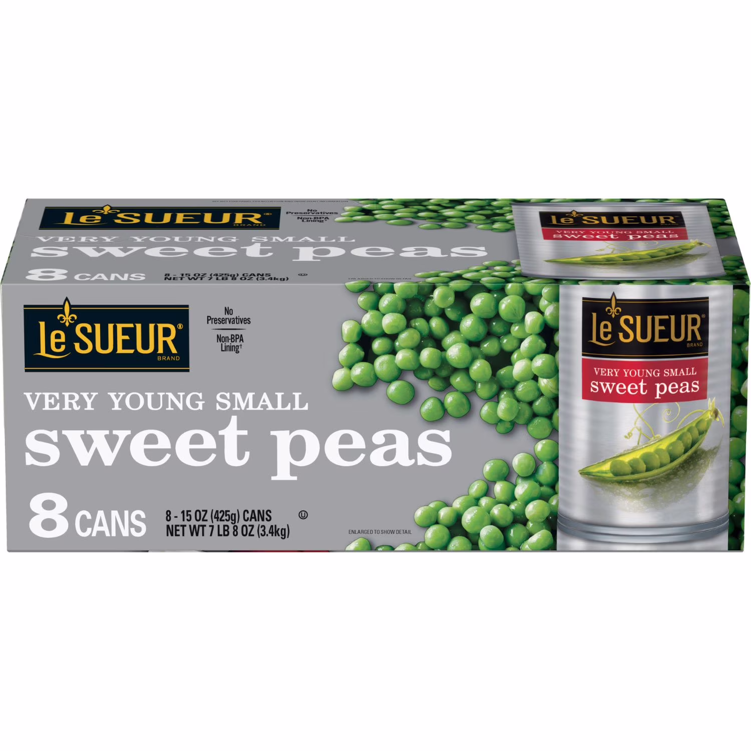 Le Sueur Sweet Peas, Very Young, Small 15 oz 8 Count