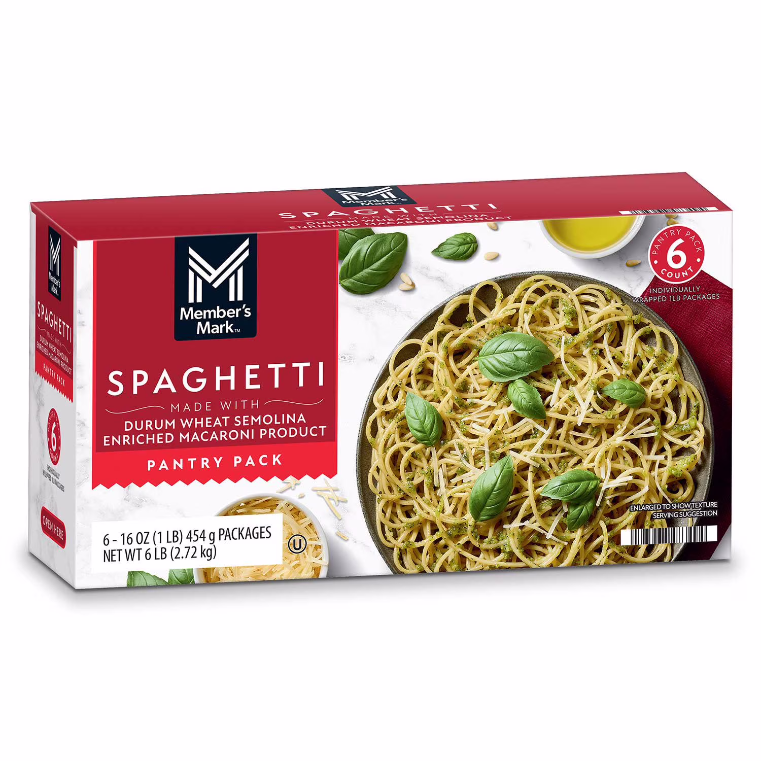 Member’s Mark Enriched Macaroni Product Spaghetti 16 oz 6  Count