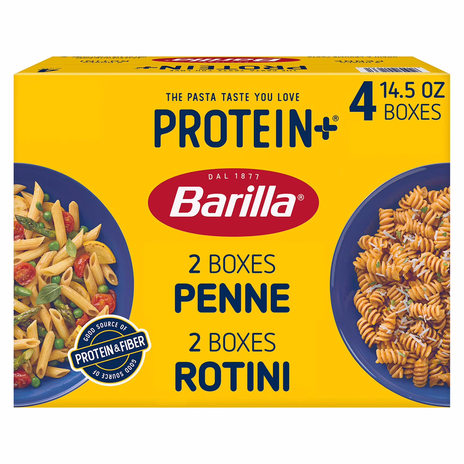 Barilla Protein+ Penne and Rotini Pasta, 4 pk./14.5 oz. 14.5 oz 2  Count
