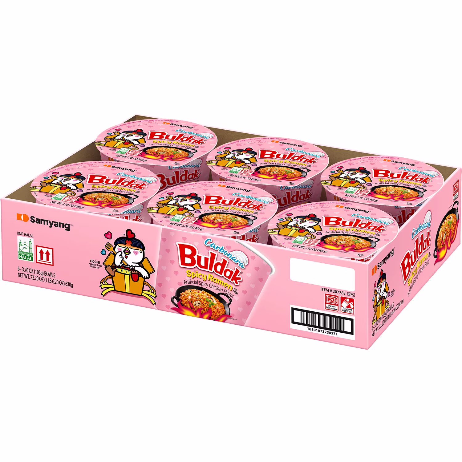 Samyang Foods Buldak Carbonara Hot Chicken Flavor Ramen Cups 6 ct