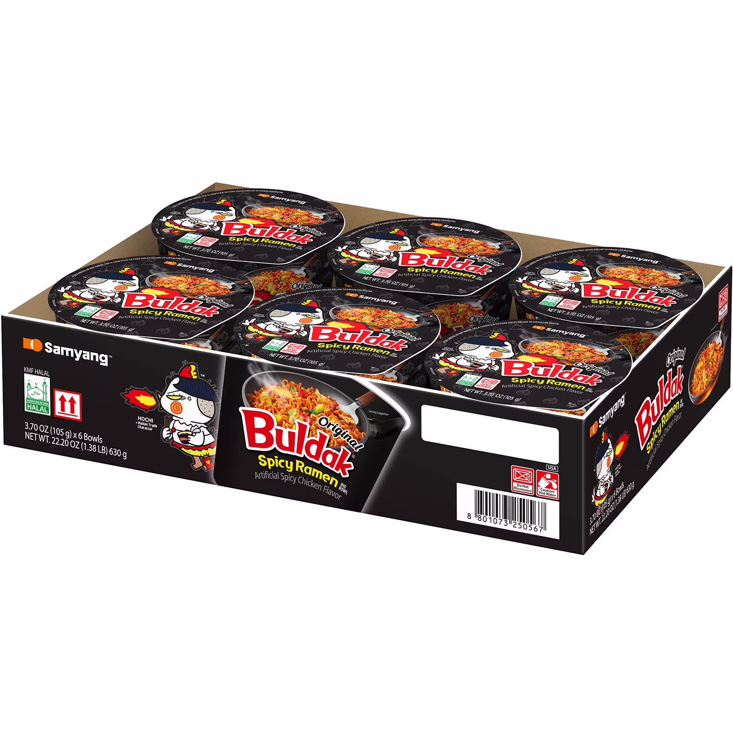 Samyang Foods Co., Ltd Buldak Original Spicy Chicken Ramen Bowl 3.7 oz 6  Count