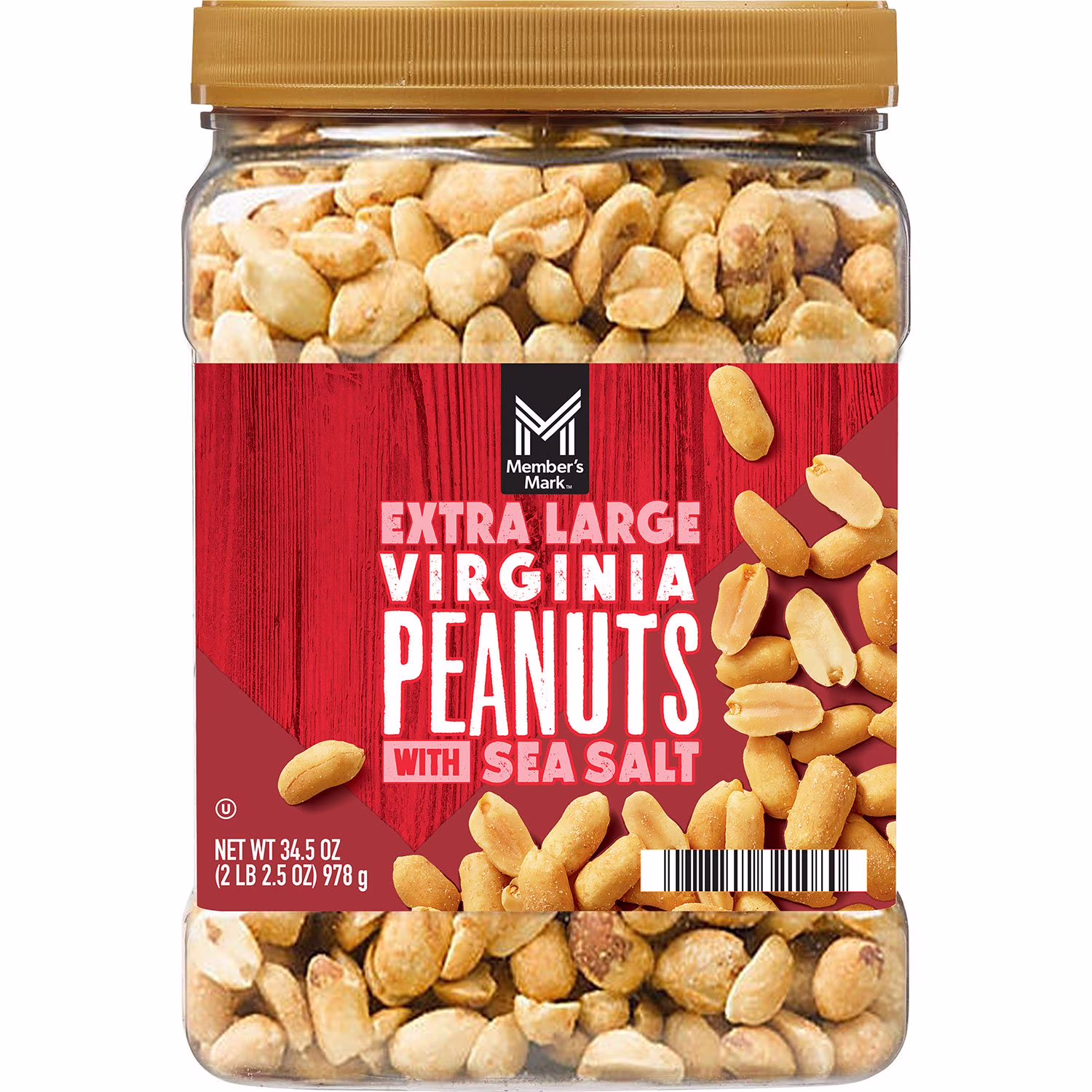 Member’s Mark Sea Salt With Extra Large Virginia Peanuts 34.5 oz