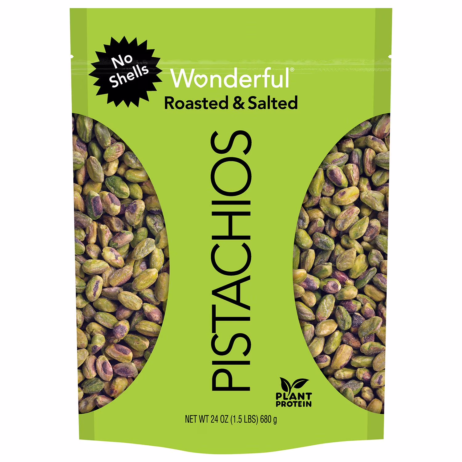 Wonderful No Shells Roasted & Salted Pistachios 24 oz